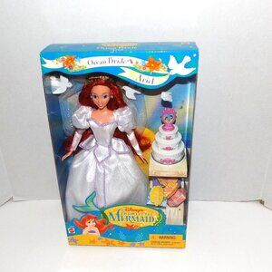 1997 Mattel Ariel Ocean Bride Doll Disney’s The Little Mermaid #18628 New